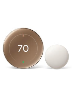 Google Google Nest Learning Thermostat (4th Gen) with Nest Temperature Sensor (2nd Gen) - Polished Gold  - Image 1