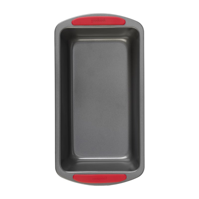 GoodCook MegaGrip 9 x 5 Nonstick Steel Bread Loaf Pan with Silicone Grip Handles Gray