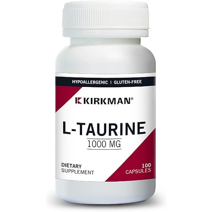 Kirkman L-Taurine 1000 mg - Hypoallergenic | 100 Vegetarian Capsules - Image 1