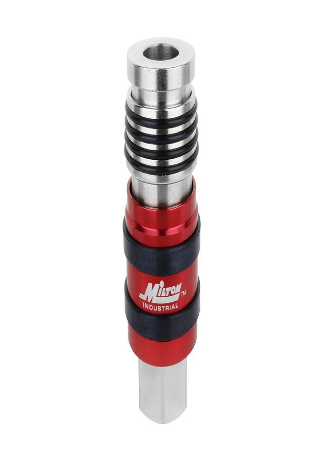 Milton 2 In ONE Universal Safety Exhaust Coupler - 1/2" FNPT x 1/2" Body Flow, Safely Bleeds Excess Air and Disengages Fittings - Image 1