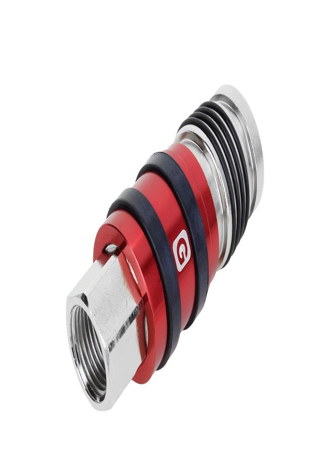Milton 2 In ONE Universal Safety Exhaust Coupler - 1/2" FNPT x 1/2" Body Flow, Safely Bleeds Excess Air and Disengages Fittings - Image 3