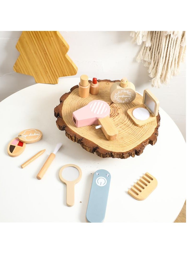 Kids' Dress - up and Role - play Toy Set, Fun Simulated Makeup and Haircut Wooden Toys, Ideal Birthday Gift for Girls, Pretend Play Set - Image 4
