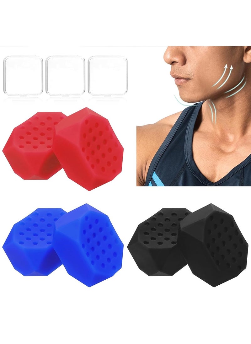 SHENYU 6-Piece Jaw Exerciser Workout, Face Exerciser for Men Women, Jawline Strengthener Strengthen Neck, Double Chin Reducer  - Image 1