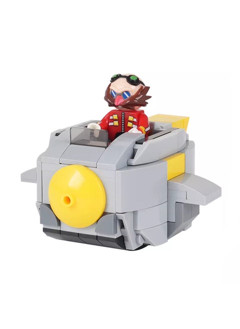 Children's Self-assembly Small Particle Toy Building Blocks Egghead Dr. Aircraft + Minifigure Model Handmade Creative Puzzle Toys