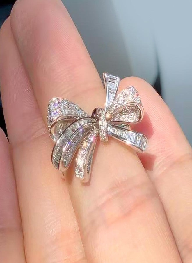 Chooseyo Bow Rhinestone for Clip on Earbuds Open Ear Accessories, Elegant Zirconia Decorative Earphone Accessories, Removable Exquisite DIY Decoration - Image 5
