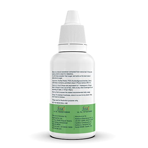 NutritJet Natural Stevia Liquid Drops - 30ml | Zero Calorie Sugar-Free Sweetener Pack of 2 - Image 3