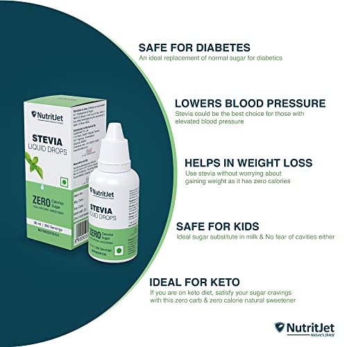NutritJet Natural Stevia Liquid Drops - 30ml | Zero Calorie Sugar-Free Sweetener Pack of 2 - Image 4