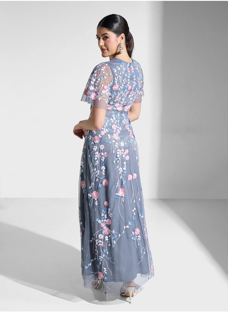 Frock and Frill Floral Tulle Maxi Dress  - Image 2