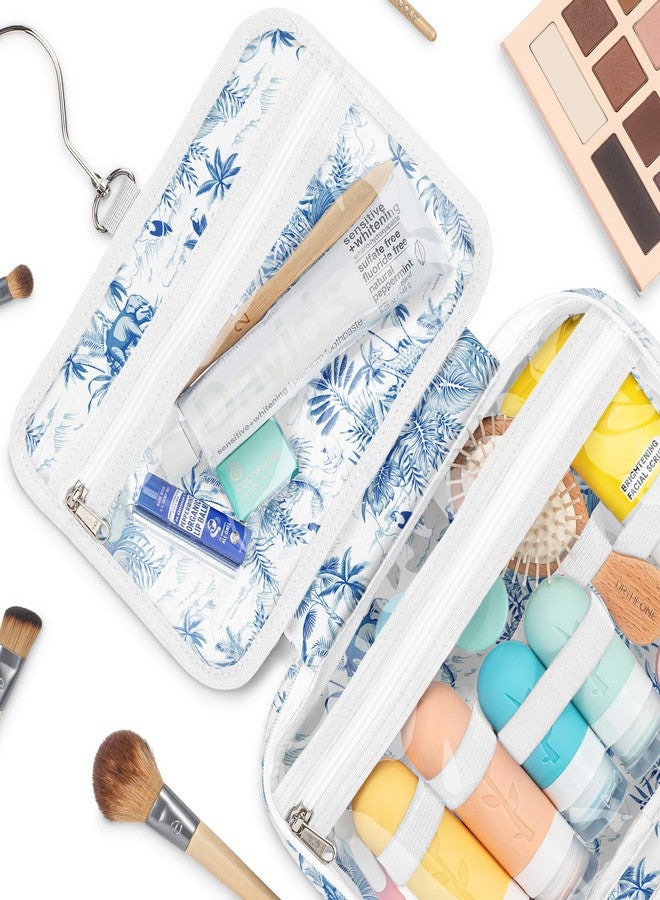 Eco Sun Hanging Travel Toiletry Bag - Designed in Hawaii - Water-resistant Travel Organizer for Bathroom Accessories (Baby Blue Safari) - Image 2
