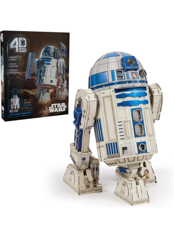 4D Build Spin Master Games 4D Build Star Wars R2-D2 Cardstock 3D Model Kit, Star Wars Gifts, Star Wars Toys Desk Décor for Star Wars Fans & Collectors, Adults & Teens 12+ - Image 1