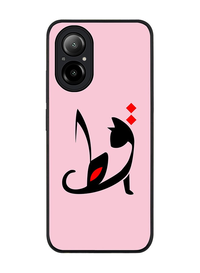 Stylizedd Rugged Black Edge Case for Realme C67 4G, Slim fit Soft Case Flexible Rubber Edges Anti Drop TPU Gel Thin Cover -  Cat - Image 1