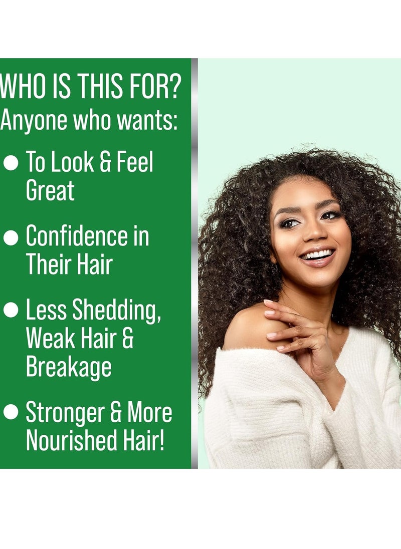 HAIR THICKNESS MAXIMIZER - Argan + Tea Tree Oil + Black Castor Oil For Hair Growth. Vegan Thickening, Moisturizing, Strengthening Stay In Conditioner Oil For Women, Men. A Scalp Serum Treatment For Weak, Frizzy, Dry Hair 1oz - Image 1
