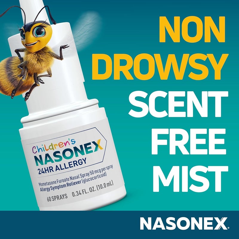 NASONEX Childrens 24HR Allergy Nasal Spray NonDrowsy Relief for Kids Full Prescription Strength 60 Spray - Image 4