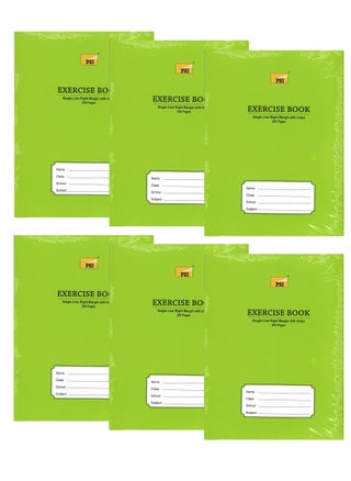 6-Piece Exercise Note Book Single Line Right Margin 200 Pages - pzsku/Z3DD696D5859DA040CC8BZ/45/_/1735929653/47c73dc7-0245-4fe1-83a5-8b3fb0b7ba6f