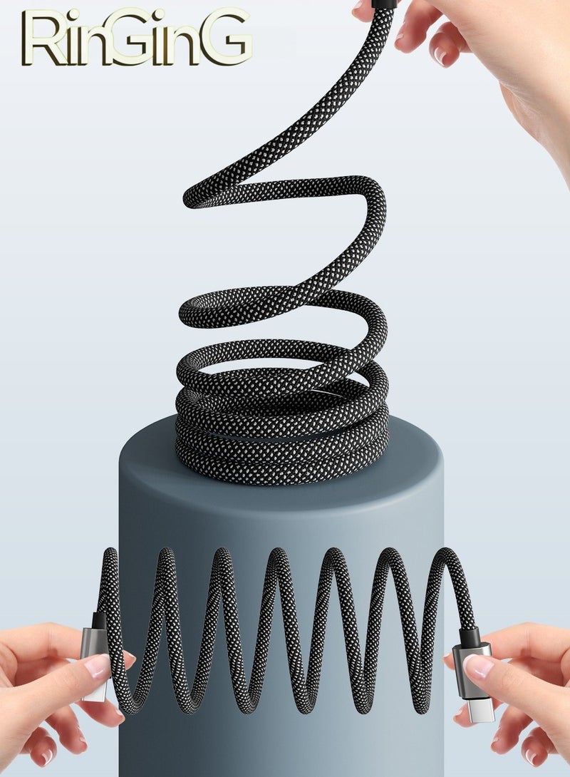 رِينْجِنْج ‌كابل شحن مغناطيسي يلتف تلقائيًا (Type-C إلى Lightning)‌ - يلتف ويتمسك مغناطيسيًا تلقائيًا بعد الاستخدام، ليبقي مكتبك منظمًا - Image 1