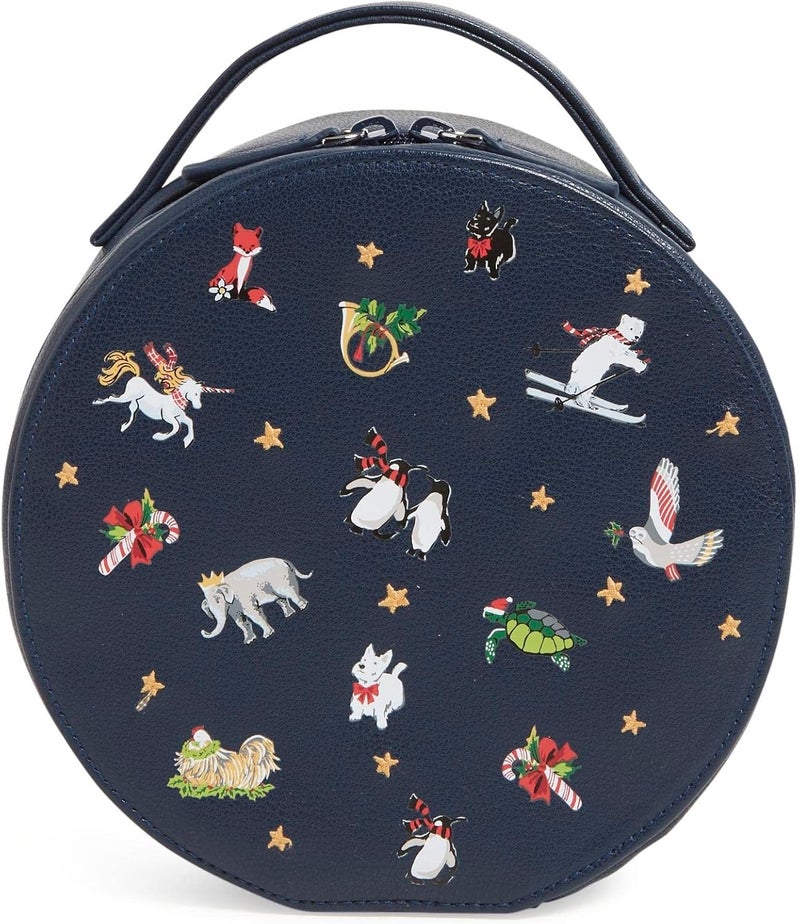 Vera Bradley Women's Novelty Cosmetic Makeup Organizer Bag, Snow Globe Motifs, One Size