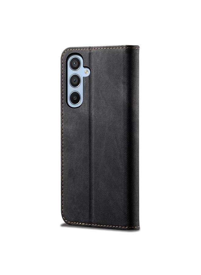 اس-توب جراب لهاتف Samsung Galaxy A26 5G بتصميم كاجوال من قماش الدنيم مع غطاء جلدي قابل للطي أفقيًا - Image 3