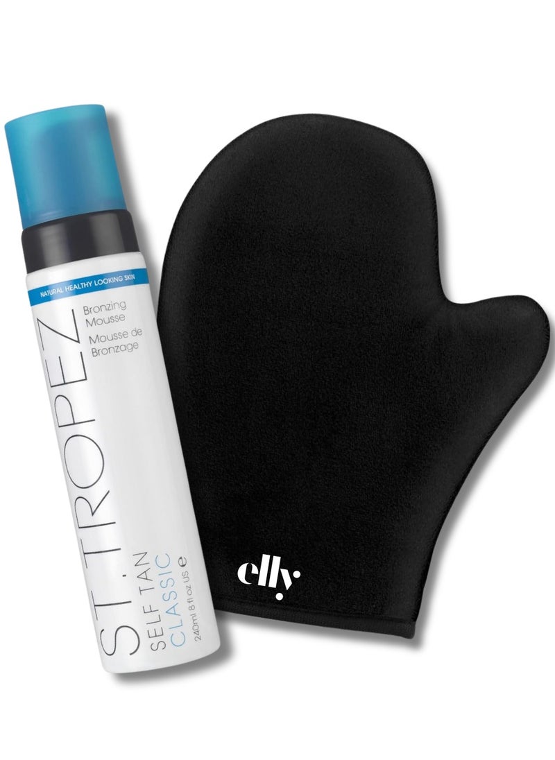 Elly St.Tropez Classic tanning mousse tan  240ml with ELLY glove for application  - Image 1