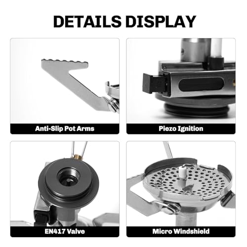 Fire-Maple Backpacking and Camping Stove Series | Outdoor Propane Camp Cooking Gear | Portable Pot/Jet Burner | Ideal for Hiking, Trekking, Fishing, Hunting Trips and Emergency Use (Greenpeak) - Image 4