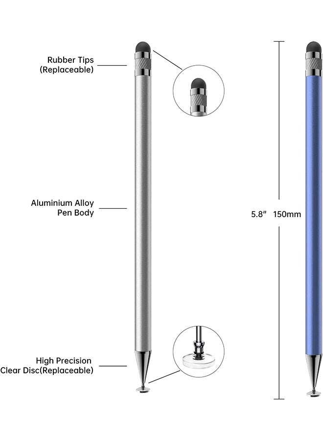 Gecomo 5 PCS Digital Pens, 2-in-1 Stylus Pen for Touch Screen, Suitable for iPhone/ipad/Android Tablets, Compatible with All Touch Screens - Image 2