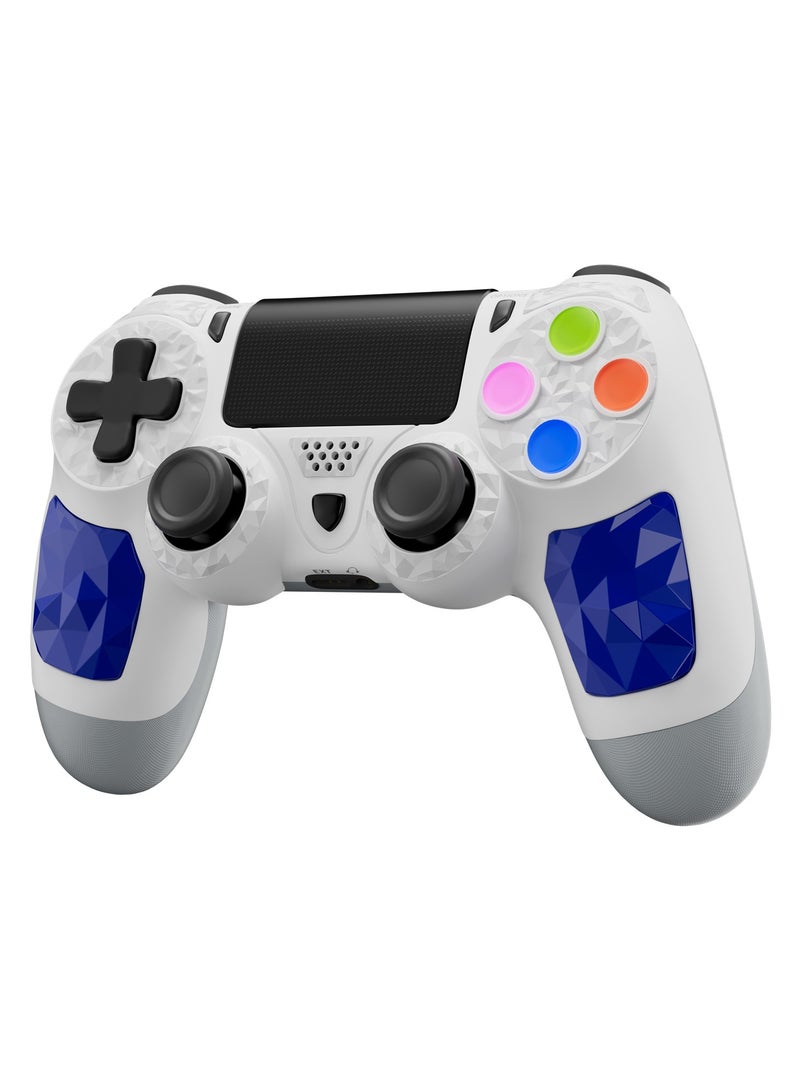 Controller for PS4, Wireless Controller Compatible with PlayStation4/3/PS3/PS4/Android/PC/iOS, PS4 Joystick with Touch Panel, Six Axis Gyroscope,White - Image 1