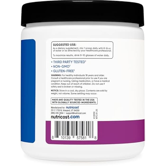 Nutricost Creatine Monohydrate + Hydration Grape Flavored (30 Servings) - 7 Vitamins & Minerals, 5000mg of Creatine Per Serving - Image 4