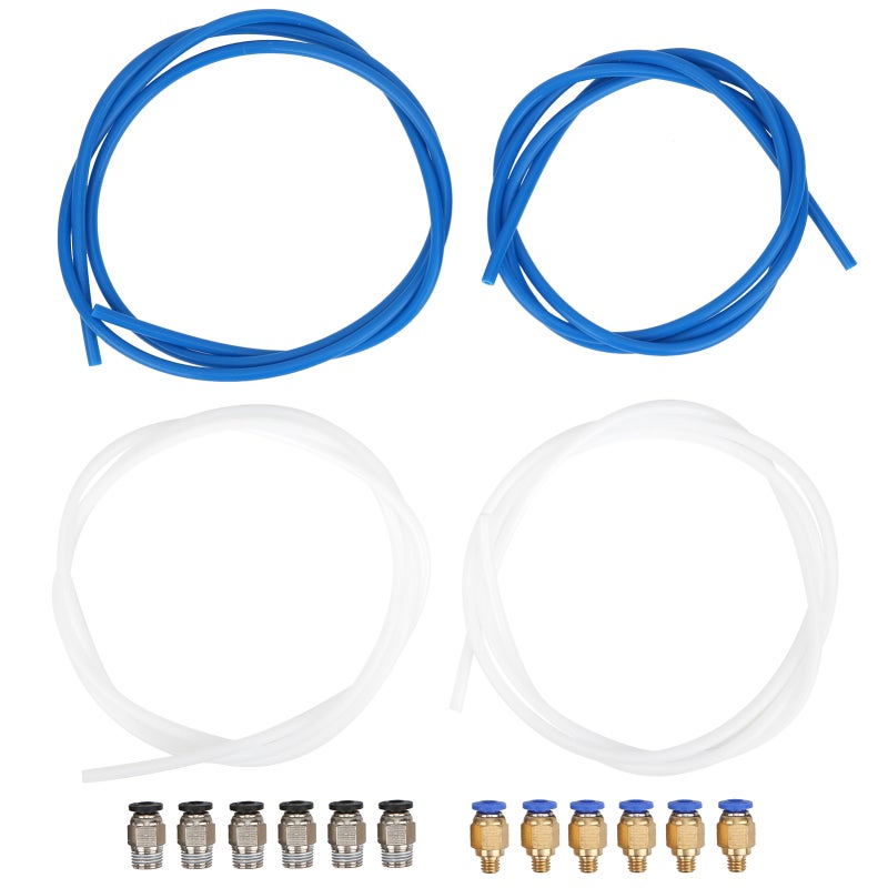 ملحقات طابعة ثلاثية الأبعاد: أنبوب PTFE مقاوم للحرارة حتى 260 درجة مئوية - وصلات هوائية دوارة بزاوية 360 درجة لطابعات ثلاثية الأبعاد PLA ABS مقاس 1.75 ملليمتر - Image 1
