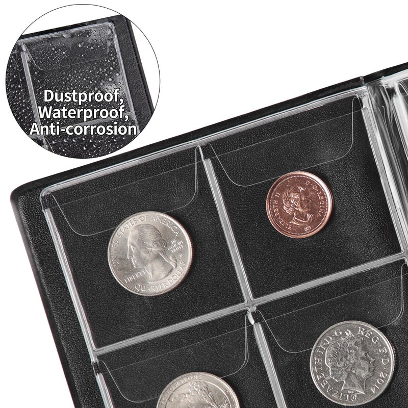 OSOPOLA Coin Storage Album - 60 Pockets Coin Collecting Holder for Collectors Black CS3906 - Image 5