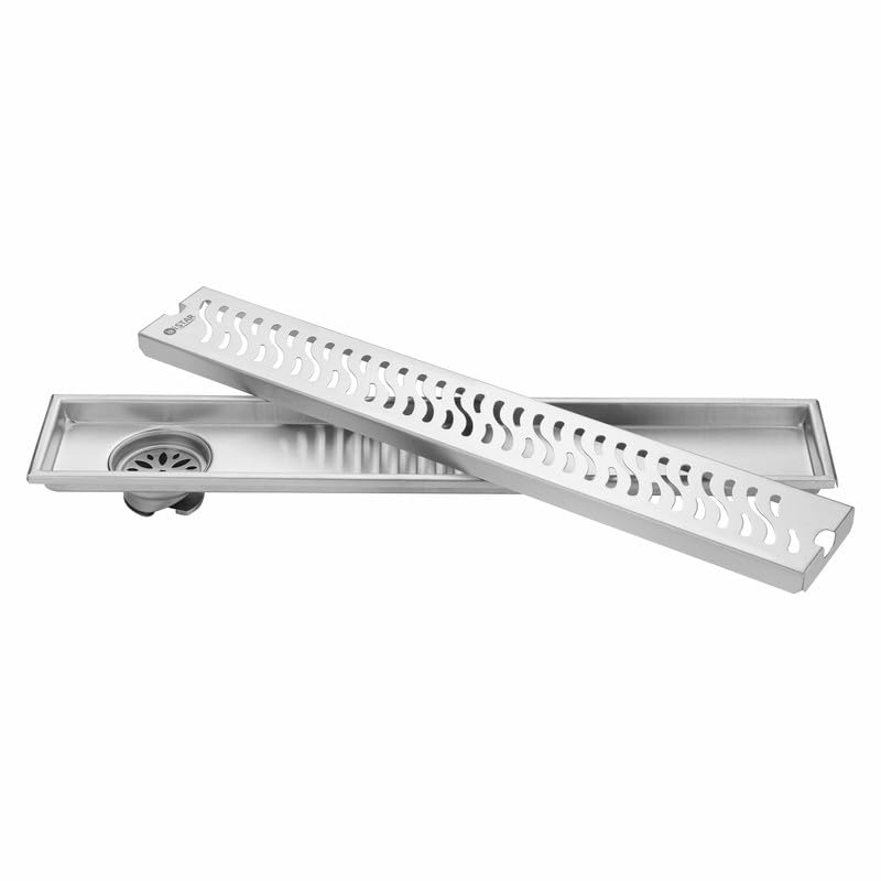 iSTAR 304 Grade Stainless Steel Shower Drain Channel | Corrosion Resistant Water Water Floor Drainer Jali with Pest Trap and Side Hole for Bathroom, Balconies, Wetrooms, Kitchens (12 x 4 inches) - Image 2