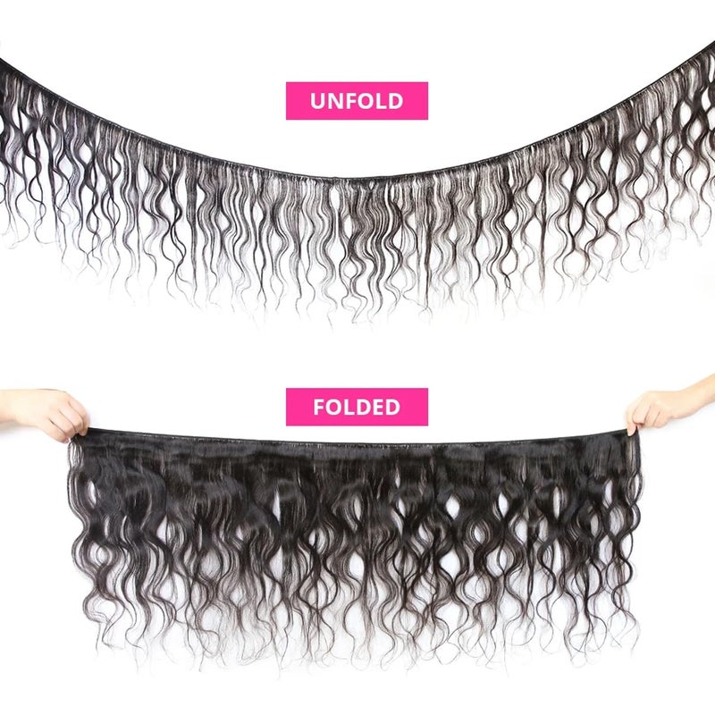 Smoothair Body Wave Bundles Human Hair 14 16 18 Inch Human Hair Bundle 100% Unprocessed Brazilian Virgin Hair 3 Bundles Human Hair Extensions for Black Women Natural Color - Image 5