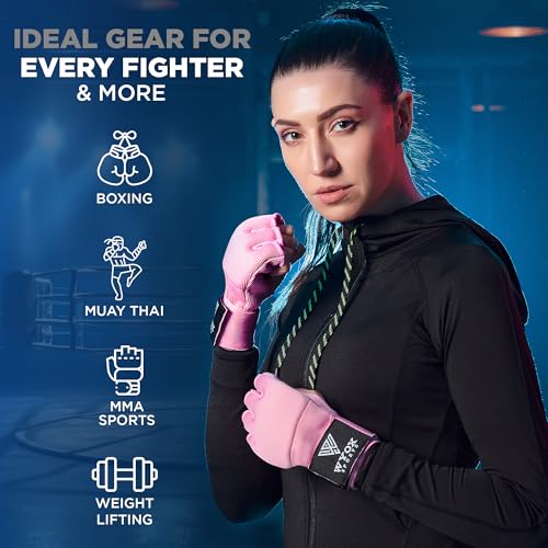 WYOX Gel Boxing Hand Wraps Inner Gloves for Men & Women – 80cm Quick Wrist Strap, Padded Knuckle Support, Fingerless MMA Muay Thai Kickboxing Wraps for Training, Punching & Martial Arts - Image 4