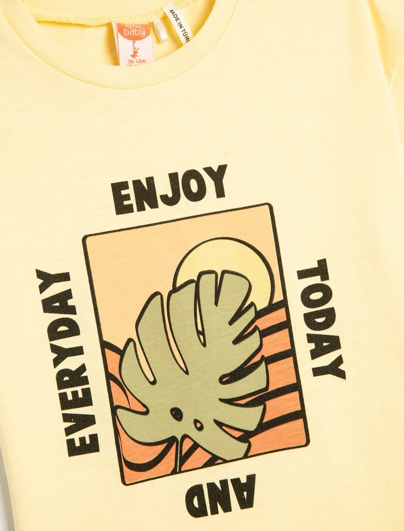 كوتون Cotton T-Shirt Short Sleeve Crew Neck Cotton