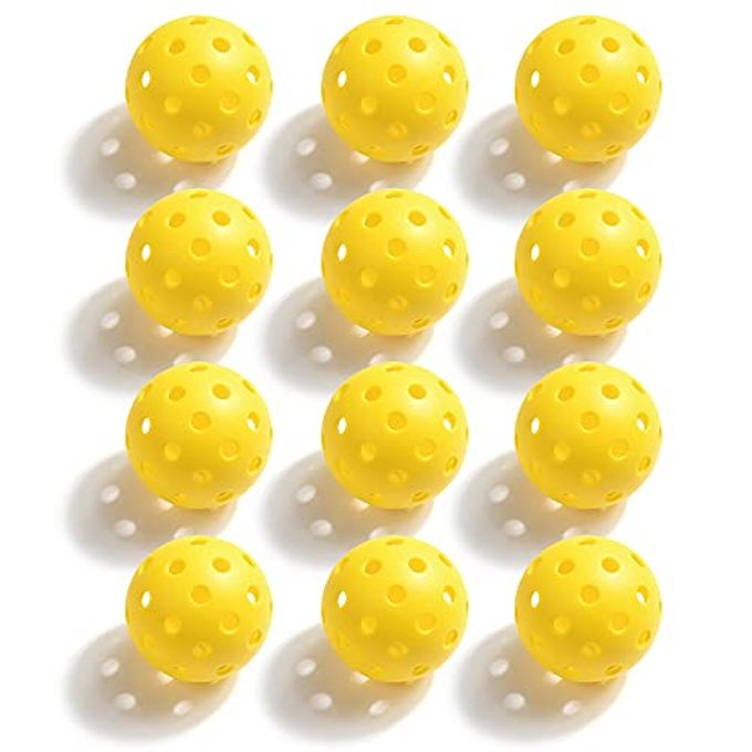 Geekman Premium 40 Holes Pickleball Balls For Outdoor Sport, Usapa Standard, True Flight, Highly Durable, 12 Pack - Image 4