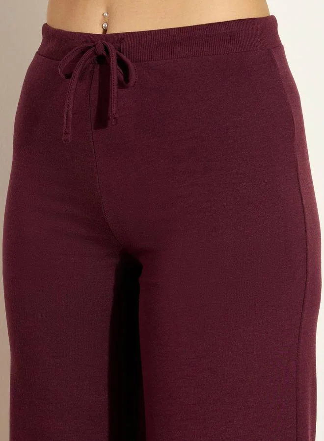 ساسافراس Mid Rise Wide Leg Terry Track Pants by Styli