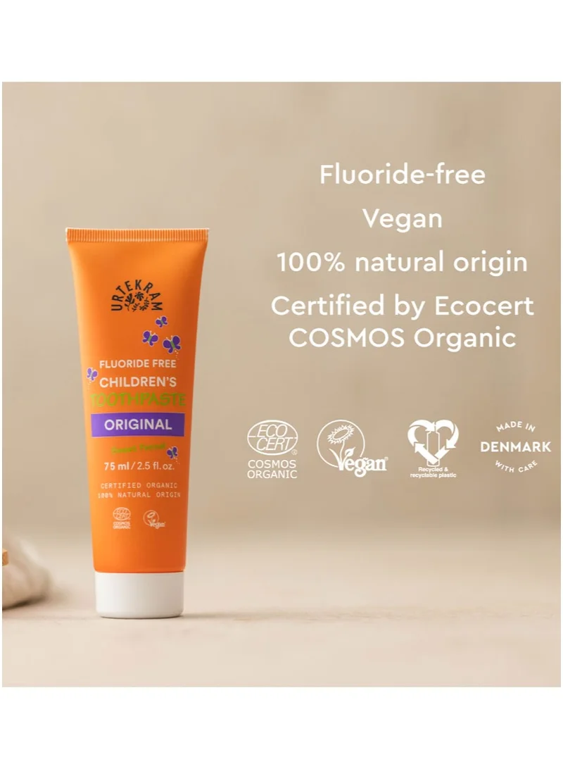 Urtekram  Organic Children's Toothpaste Original, 75ml - Fluoride-Free, 100% Organic, Vegan, Natural Ingredients, Gentle Oral Care  | Best Price UAE