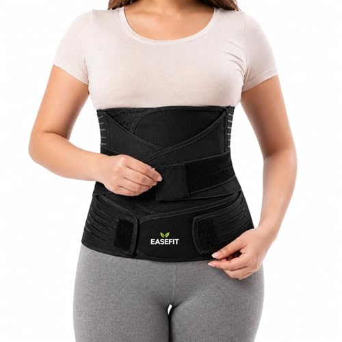 EASEFIT Postpartum Belly Belt for Women - 3 in 1 Tummy Tucker | Waist, Pelvis & Back Support | Fat Slimming Shapewear After Delivery & C-Section | Adjustable Fit 30-46” (Made in India) - Image 1