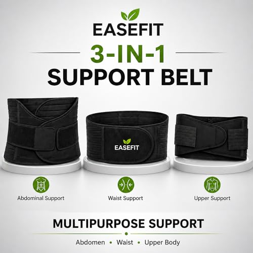 EASEFIT Postpartum Belly Belt for Women - 3 in 1 Tummy Tucker | Waist, Pelvis & Back Support | Fat Slimming Shapewear After Delivery & C-Section | Adjustable Fit 30-46” (Made in India) - Image 2