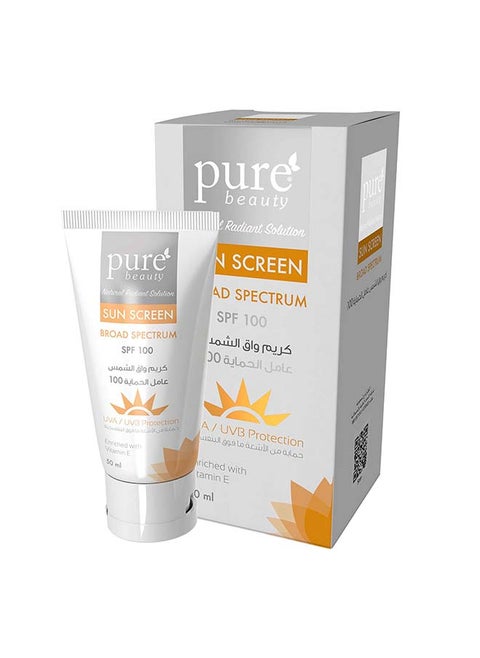 Sunscreen Cream Broad Spectrum Spf100 50Ml