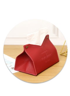 Ssovi Leather Tissue Box Creative Simple Fashion Printing Storage Box Home Living Room Bedroom Car Hotel Decoration Paper Box 12cm*13cm*19cm  - Image 3