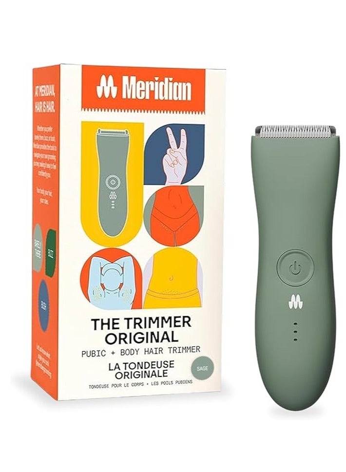 Meridian The Trimmer for Men | Waterproof Electric Body & Groin Trimmer with Ceramic Blade | USB Rechargeable Cordless Groomer | 90-Min Battery Life - Image 1