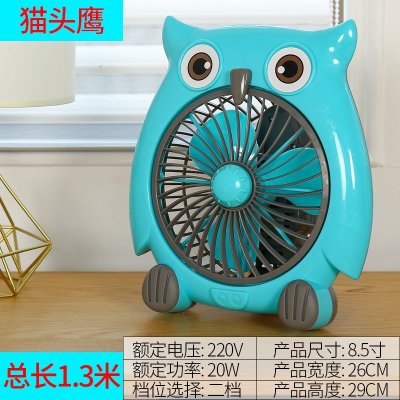 Zhongzhe Cartoon Electric Fan Desktop Rotating Leaf Fan Student Dormitory Mini Fan Silent Household Table Fan Dropshipping - Image 1
