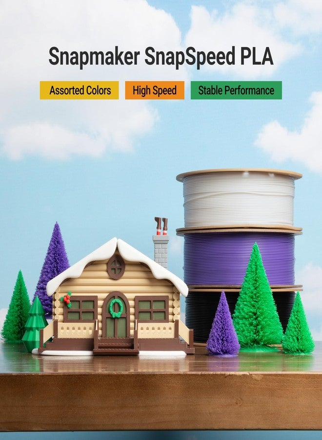 Snapmaker PLA Filament 1.75mm, 3D Printer PLA Filament for 50-300 mm/s High Speed Printing, Dimensional Accuracy +/- 0.02 mm, Clog-Free Filament for Most FDM Printers, 2.2lbs - Image 2
