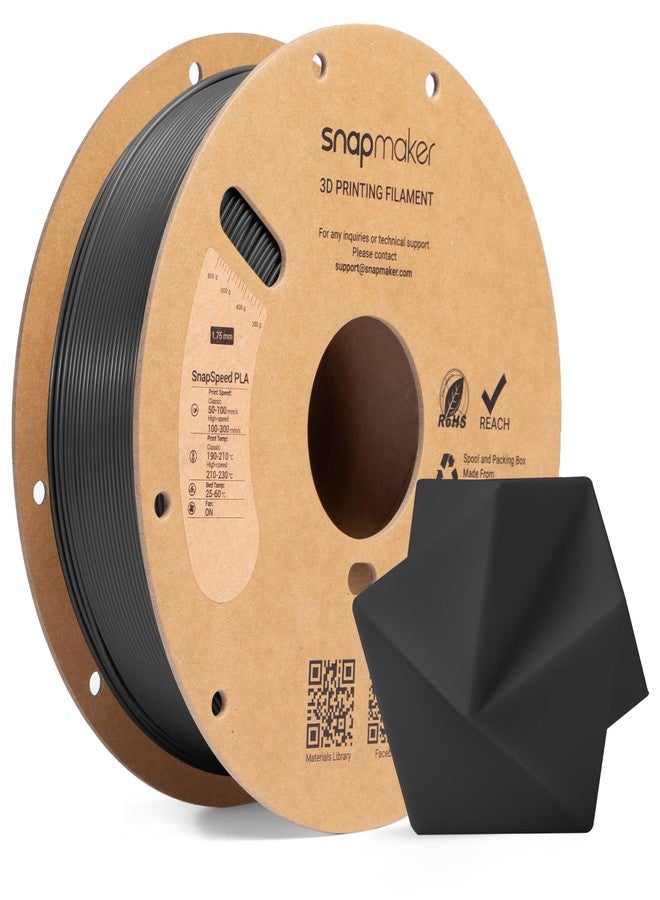 Snapmaker PLA Filament 1.75mm, 3D Printer PLA Filament for 50-300 mm/s High Speed Printing, Dimensional Accuracy +/- 0.02 mm, Clog-Free Filament for Most FDM Printers, 2.2lbs - Image 1