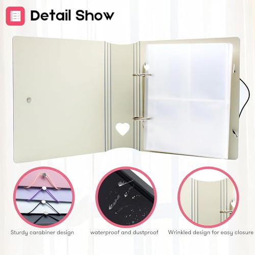 Careflection Photo Album Binder 200 Photocards Book D Ring A5 Binder Photocard Holder Refillable Compatible for Fujifilm Instax Mini Film/Polaroid Film/Kpop Photocard (Pink) - Image 5