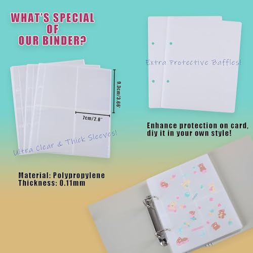 Careflection Photo Album Binder 200 Photocards Book D Ring A5 Binder Photocard Holder Refillable Compatible for Fujifilm Instax Mini Film/Polaroid Film/Kpop Photocard (Pink) - Image 4