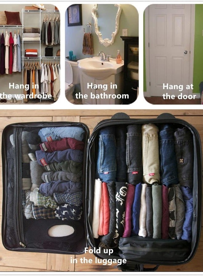 WODISON Foldable Clear Hanging Travel Toiletry Bag Cosmetic Organizer Storage Purple - Image 5