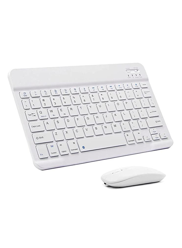 Arabic and English Bluetooth Keyboard and Mouse Combo Ultra-Slim Portable Compact Wireless Mouse Keyboard Set for IOS Android Windows Tablet Phone iPhone iPad Pro Air Mini - Image 1