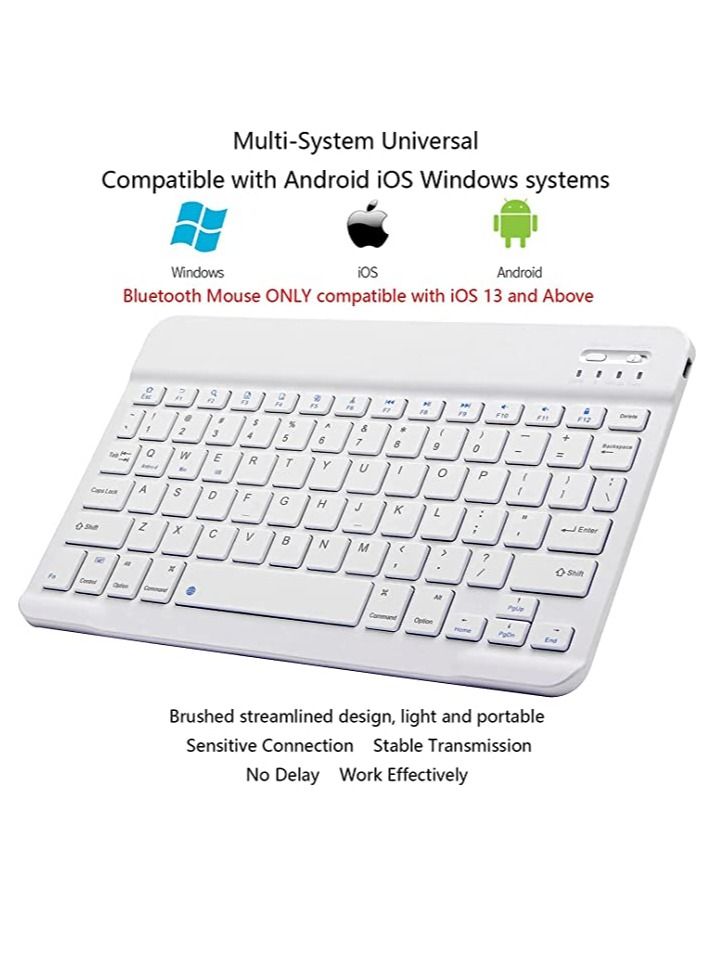Arabic and English Bluetooth Keyboard and Mouse Combo Ultra-Slim Portable Compact Wireless Mouse Keyboard Set for IOS Android Windows Tablet Phone iPhone iPad Pro Air Mini - Image 5