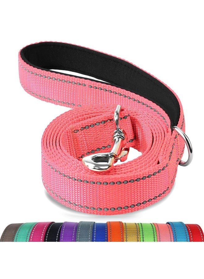 Joytale Joytale Double-Sided Reflective Dog Leash, 6 FT/5 FT/4 FT, Padded Handle Nylon Dogs Leashes for Medium & Large Dogs Walking, Pink, 6FT  - Image 1