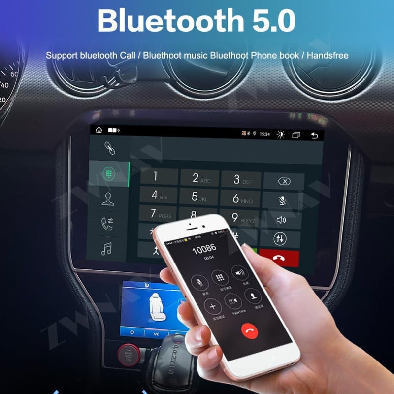 فيريكس ستيريو سيارة أندرويد لفورد موستانج 2015-2021 مع كاربلاي لاسلكي أندرويد أوتو، شاشة 11.5 بوصة، شاشة تحكم تيار متردد 6.8 بوصة مع وصلة مرآة، بلوتوث، واي فاي، نظام ملاحة GPS، كاميرا احتياطية AHD، ذاكرة وصول عشوائي 4 جيجابايت، ذاكرة قراءة فقط 64 جيجابايت - Image 3